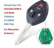 Remote Car Key Fob 313.8MHz for Mitsubishi Endeavor 3+1 Buttons with Left Blade