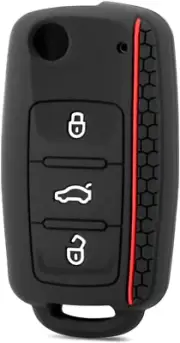 Berfea Silicone Key Fob Cover Keyless Remote Control Protective Case Holder C...