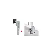 Atdec AWMS-1340 130mm Arm + 400mm Post / 12kg (26.5lb) Flat Screens, 10kg (22lb) Curved Screens + Heavy-Duty F Clamp Desk Fixing, Silver