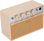 Portable Electric Guitar Bass Amplifier 10W Mini Practice Amp with Clean and Drive Channels for Indoor Outdoor Rechargeable