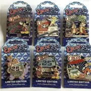 LE Disney Pin Set Epcot 25th Anniversary Chip Dale Donald Goofy Mickey Tink Minn
