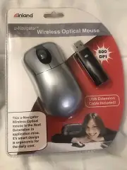 Inland U-Navigator Wireless Optical Mouse # 07340 Ergonomic 800 DPI Computing