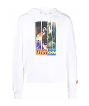 HERON SPLIT HERON PRNT HD SWT WHT ORNG S,XS,L,M White
