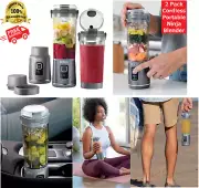 2 Pack Ninja Blast Handheld Cordless Portable Blender 18Oz Smoothies Drinks