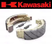Set of (2) Kawasaki Water Grooved FRONT Brake Shoes and Springs #41048-1022