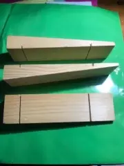 ONE Handmade Wooden Non Slip Door Stop Wedge Stopper for Home & Office