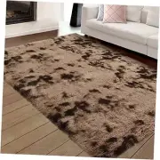 Velvet Shag Area Rug Modern Tie Dye Indoor Plush Fluffy Rugs, Soft and Comfy