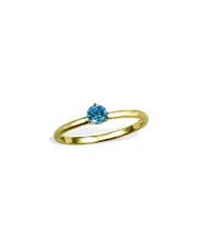 Savvy Cie 18K Over Silver 0.30 ct. tw. Blue Topaz Stackable Ring