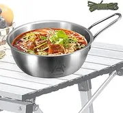 Spizummp Stainless Steel Camping Cup - Lightweight Compact Camping Mug with Handles, Portable Food Bowl Dinnerware, Table Cookware for Outdoor - 660ML