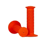 AME BMX Round Pattern Retro Old School Bike Grips - Skyway Hutch - Neon Orange