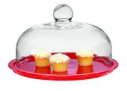 Chasseur La Cuisson Cake Platter With Lid 26cm Inferno Red