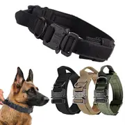 Tactical Collar Nylon Collar Double Flush Tactical Dog Collar Dog Collar Medium and Large Dog Training Collar