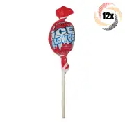 12x Pops Charms Cherry Ice Flavor Bubble Gum Filled Blow Pops Lollipop | .65oz