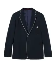 Cotton jersey jacket with embroidery IT52,IT50,IT48 dark blue