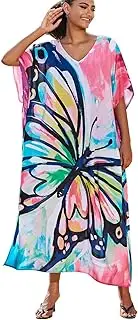 [YouKD] Women's Summer Bohemian Kaftan Plus Size Robe Beach Coverup Dress One Size Bathrobes