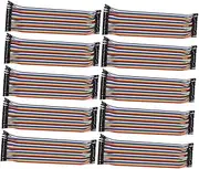 KONTONTY 10Pcs Breadboard Jumper Wire Preformed Jumper Cables with Right Angled Leads for Easy Insertion Projects