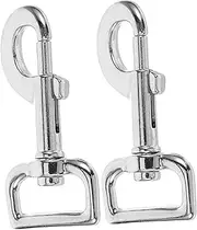 ibasenice 2pcs Metal Dog Leash Snap Hooks Swivel Trigger Clip Connectors for Pet Chains Durable and Lightweight Secure Fastening for Daily Walks and Training