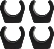 4PCS Boat Hook Holder Nylon Boat Ladder Clip Black Paddle Stowage Clamp for 7/8