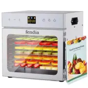 Dehydrators for Jerky, 8 Stainless Steel Trays, 600W Fruit Dehydrator, 24H Timer