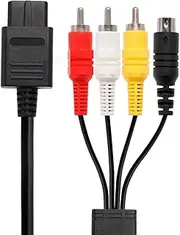 Y.D.F N64 RCA Compsite + S Video Cable （2 in 1, N64 AV Cable Only for N64/ NGC/SNES/SFC Multi Premium Soft (5.9 Feet)