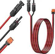 REEYINTCK XT60i Solar Charging Cable 12AWG 5FT - Solar Panel to LiFePO4 Battery Adapter, Heavy Duty Extension Cord for EcoFlow/Delta PRO, RV Off-Grid Solar Generator