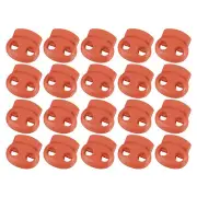 Plastic Spring Cord Locks, 20Pcs Shoe Lace Tie Lock (Camel)