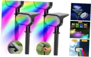 Solar Lights Outdoor Waterproof IP65, 28 LED 10 Lighting Modes RGB Lights, 2