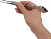 Natudeco Bonsai Tweezers Stainless Steel Fine Pointed Tweezers Straight Bonsai Tweezers Serrated Tips Potted Plant Soil Loosening Spatula