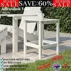 Adirondack Table Outdoor Side Table Beach Patio Lounge Furniture HDPE vidaXL Wht