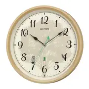 Rhythm Watch (Rhythm) wall clock light brown Φ33.6x6.1cm radio analog continuous
