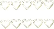 20pcs Creative Metal Paper Clip Heart Shape Paper Clamp for Office School and Home