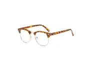 Blue Light Blocking Myopia Glasses Semi-Rimless Lens Eyewear Frame - 4