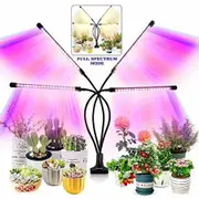 Grow Light for Indoor Plants - Upgraded Version 80 LED Lamps with Full Spectrum & Red Blue Spectrum, Timer, 10 Dimmable Level, Adjustable Gooseneck
