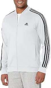[adidas] Men's Three Stripe Tricot Full-Zip Jacket