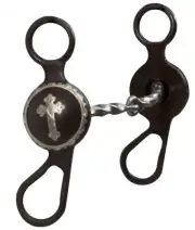 Showman 5" Brown Steel Concho Bit w/ Twisted Mouth