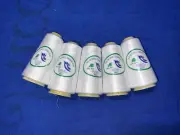 ~5PACK of Spools WHITE Sewing Thread 100% Polyester Kingbird A￼