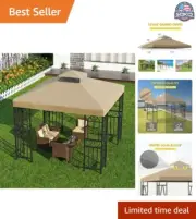 Modern Square Canopy Replacement Cover - Premium UV Protection & Air Circulation