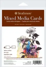 Strathmore Cards & Envelopes 5"X6.875" 6/Pkg-Mixed Media
