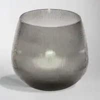在飛比找momo購物網優惠-【PHILIPPI】絲紋玻璃燭台 透黑(蠟燭臺 燭座)