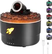 KPBKQLGA Cannon Blast Aroma Humidifier, 2 Spray Modes, 7 Colors LED, Timer, Aromatherapy, Black Plastic Desktop Humidifier for Bedroom, Office