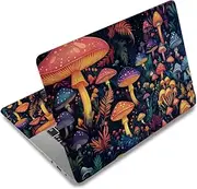 SUPERDANT Laptop Sticker with Mushroom Motif Universal Notebook Sticker 12 13 13.3 14 15 15.4 15.6 Inch Vinyl Laptop Cover Sticker Removable Waterproof Notebook Protection