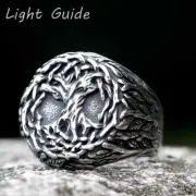 Stainless Steel Mens Irish Celtic Trinity Knot Tree of Life Ring Sz 7-13 Gift
