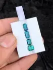5.55 Ct Natural Blue Tourmaline Gemstone – Emerald & Cushion Cut, Vivid Blue