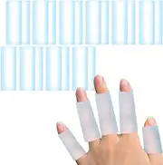 Reppkyh 10 Pcs Finger Sleeves Protectors Silicone Finger Protectors Silicone Finger Sleeve Finger Covers Cushions and Protects Gel Rubber Finger Shields Provide Relief for Cracked Finger