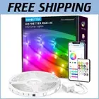 100ft Smart IC LED Strip Lights - App Control with Music Sync for Décor