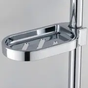 1/2X Adjustable Rail Slide Bathroom Bath Shower Soap Dishes Holder For 25 mm Hole
