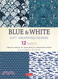 在飛比找三民網路書店優惠-Blue & White Gift Wrapping Pap