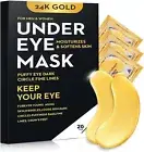 20Pcs/10Pairs Under Eye Patches Gold for Dark Circles, Puffy Eyes, and Wrinkles.