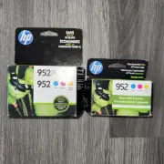 4-PACK + 3-PACK HP GENUINE 952XL BLACK & 952 COLOR INK EXP. 5/21 & 6/24