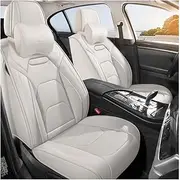 QIOZO ar Seat Covers Universal Full Set for Citroen Drain C4L C2 C3 C4 C5 C6 Ds4 Ds5 Ds6 C-Xr C3-Xr Auto Parts/Waterproof,Beige
